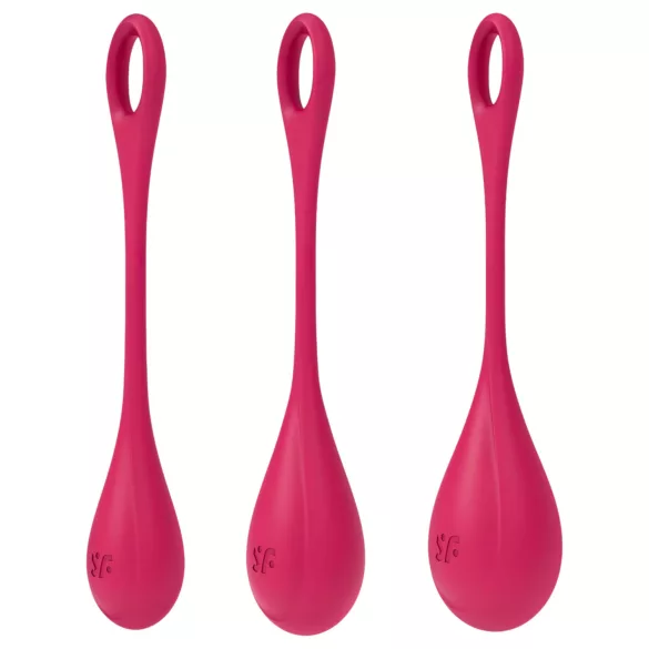 Satisfyer Yoni Power 1 - Set gejša kuglica - crvena (3 komada)