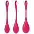 Satisfyer Yoni Power 1 - Set gejša kuglica - crvena (3 komada)
