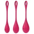 Satisfyer Yoni Power 1 - Set gejša kuglica - crvena (3 komada)