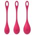 Satisfyer Yoni Power 1 - Set gejša kuglica - crvena (3 komada)