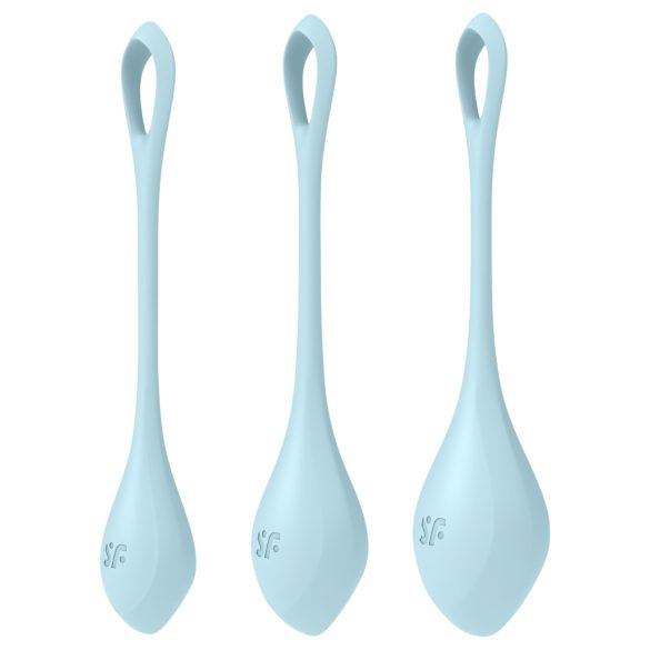 Satisfyer Yoni Power 2 - set gejšinih kuglica - plava (3 dela)