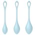 Satisfyer Yoni Power 2 - set gejšinih kuglica - plava (3 dela)