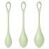 Satisfyer Yoni Power 2 - set gejša kuglica - zelene (3 dela)