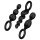 Satisfyer Booty Call - set anallnih čepova - crni (3 komada)