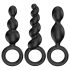 Satisfyer Booty Call - set anallnih čepova - crni (3 komada)