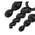 Satisfyer Booty Call - set anallnih čepova - crni (3 komada)