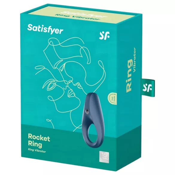 Satisfyer Rocket Ring - vodootporni, vibrirajući prsten za penis (plava)