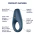 Satisfyer Rocket Ring - vodootporni, vibrirajući prsten za penis (plava)