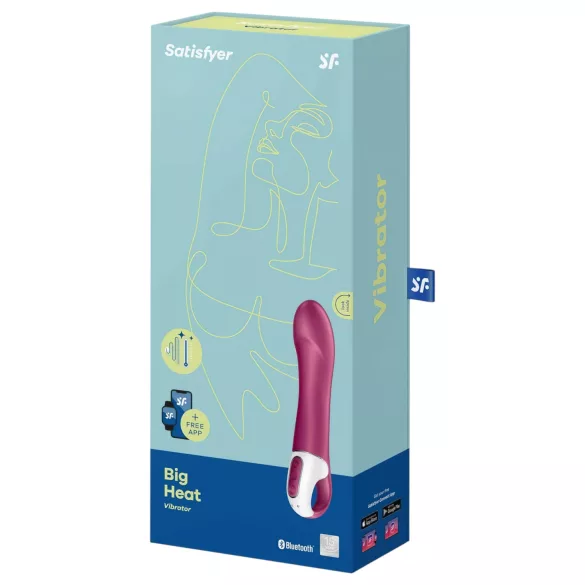 Satisfyer Big Heat - punjivi, grejni G-tačka vibrator (crveni)