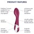 Satisfyer Hot Spot - punjivi vibrator za G-tačku sa grejanjem (crveni)