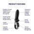 Satisfyer Hot Passion - pametni grejač analni vibrator (crni)