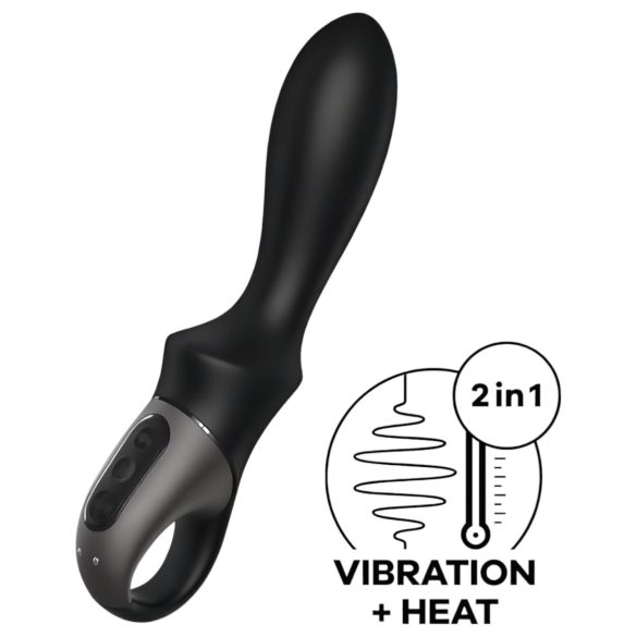 Satisfyer Heat Climax - pametan, grejni analni vibrator (crni)