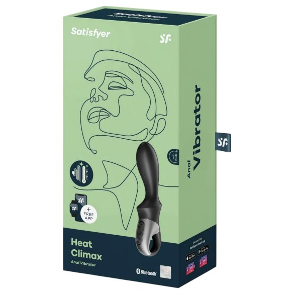 Satisfyer Heat Climax - pametan, grejni analni vibrator (crni)
