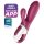 Satisfyer Hot Bunny - pametni grejni vibrator sa dodatkom za klitoris (crveni)