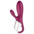 Satisfyer Hot Bunny - pametan grejač sa rukom za klitoris (crvena)