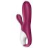 Satisfyer Hot Bunny - pametan grejač sa rukom za klitoris (crvena)