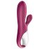 Satisfyer Hot Bunny - pametan grejač sa rukom za klitoris (crvena)