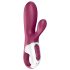 Satisfyer Hot Bunny - pametni grejni vibrator sa dodatkom za klitoris (crveni)