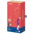 Satisfyer Hot Bunny - pametni grejni vibrator sa dodatkom za klitoris (crveni)