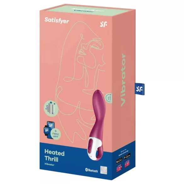 Satisfyer Heated Thrill - vibrator sa zagrevanjem upravljan aplikacijom (crveni)