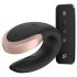 Satisfyer Double Love - pametni, daljinski vibrator za parove (crni)