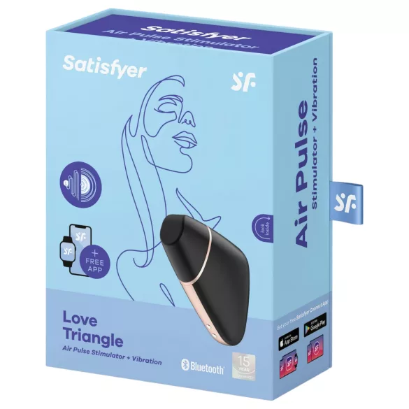 Satisfyer Love Triangle - pametni pulsni stimulator klitorisa (crni)