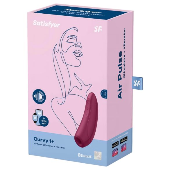 Satisfyer Curvy 1+ - pametan uzbuđivač za klitoris (crveni)