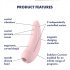 Satisfyer Curvy 2+ - pametni stimulator klitorisa s vazdušnim talasima (pink)