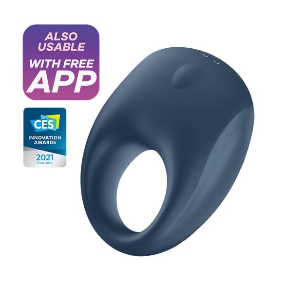 Satisfyer Strong One - pametni vibratorni prsten za penis (plava)