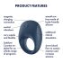 Satisfyer Strong One - pametni vibratorni prsten za penis (plava)