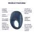 Satisfyer Strong One - Vibrirajući prsten za penis sa aplikacijom, za muškarce (plava)