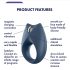 Satisfyer Royal One - pametna vibro-prsten za penis (plava)