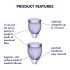 Satisfyer Feel Confident - Set menstrualnih čašica (ljubičaste)