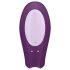 Satisfyer Double Joy - pametan, vodootporan parni vibrator (ljubičasti)
