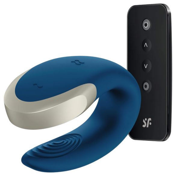 Satisfyer Double Love - pametni parni vibrator (plava)