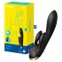 Satisfyer Double Flex - vibrator sa aplikacijom za klitoris sa rukom (crni)