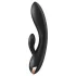 Satisfyer Double Flex - vibrator sa aplikacijom za klitoris sa rukom (crni)