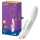 Satisfyer Double Flex - vibrator sa nastavkom za klitoris upravljan aplikacijom (beli)