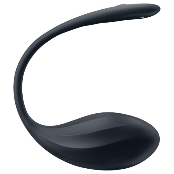 Satisfyer Ribbed Petal - crno bežično vibrirajuće jaje