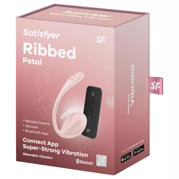 Satisfyer Ribbed Petal - radio vibrirajuće jaje (pink)
