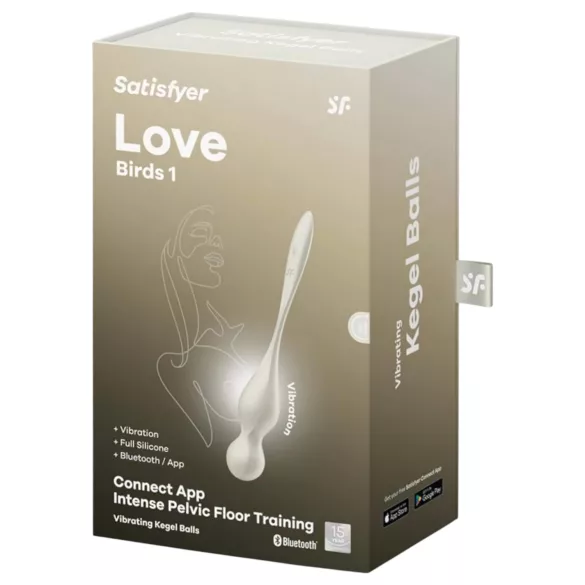 Satisfyer Love Birds 1 - вибрирајуће гејша куглице са управљањем преко апликације (беле)
