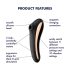 Satisfyer Dual Kiss - bežični vibrator za vaginalnu i klitoralnu stimulaciju (crni)