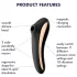 Satisfyer Dual Kiss - bežični vibrator za vaginalnu i klitoralnu stimulaciju (crni)