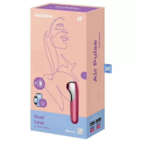 Satisfyer Dual Love - pametni vaginalni i klitoralni vibrator (crveni)
