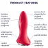 Satisfyer Rotator Plug 1 - analni vibrator sa perlama (crveni)