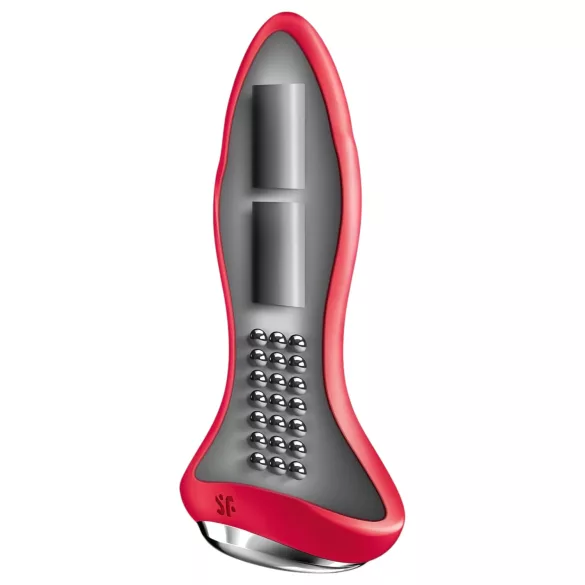 Satisfyer Rotator Plug 1 - analni vibrator sa perlama (crveni)