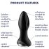Satisfyer Rotator Plug 2 - analni vibrator sa kuglicama (crni)