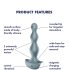 Satisfyer Lolli-Plug 2 - Punjiva, vodootporna analna vibracija (siva)
