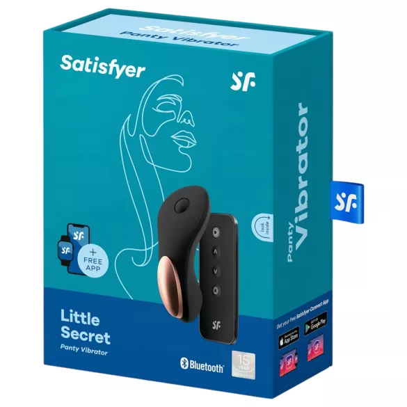 Satisfyer Little Secret - pametan vodootporni klitoralni vibrator (crni)