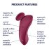 Satisfyer Sexy Secret - pametni vodootporni vibrator za gaćice (crvena)
